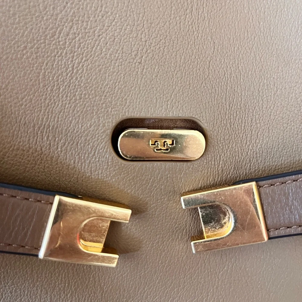 Tory Burch Lee Radziwill Small double bag in Tiramisu - Picture 2 of 12